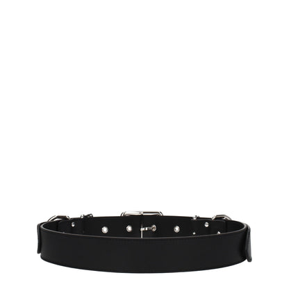 Moschino Schwarze Ledergürtel