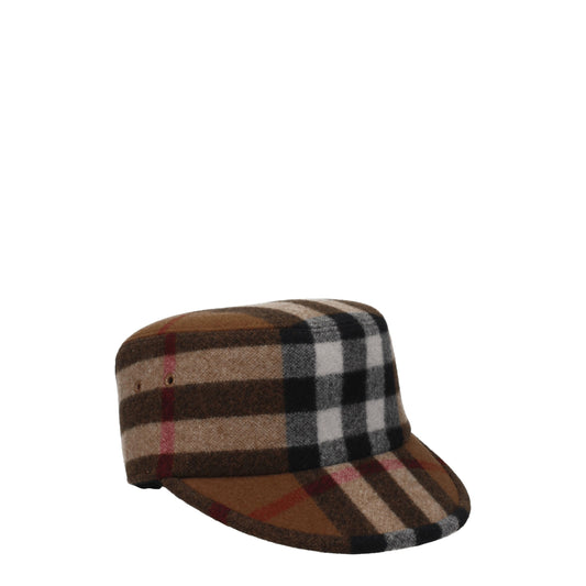 Burberry Braune Wollmützen (Baseballmütze)
