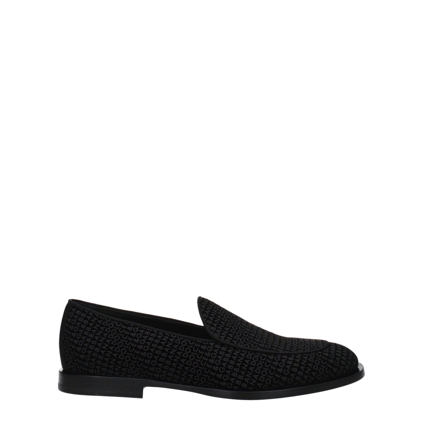 Dolce &amp; Gabbana – Slipper aus schwarzem Samt