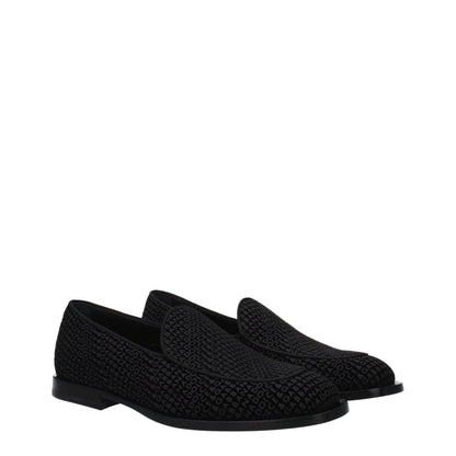 Dolce &amp; Gabbana – Slipper aus schwarzem Samt