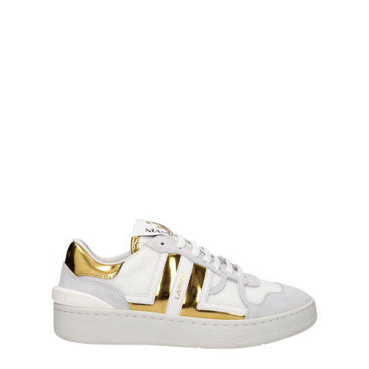 Lanvin – Niedrige Sneakers aus weißem Stoff