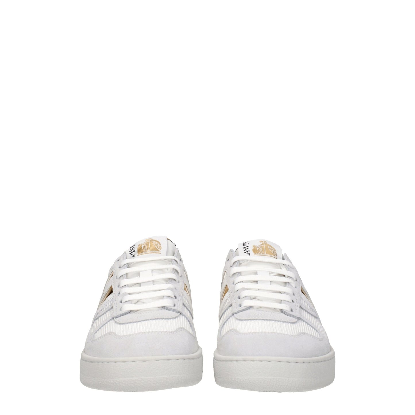 Lanvin – Niedrige Sneakers aus weißem Stoff