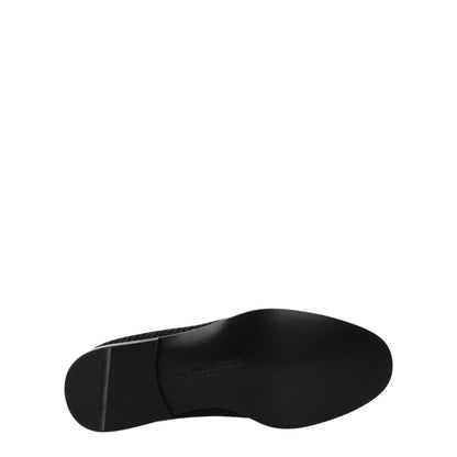 Dolce &amp; Gabbana – Slipper aus schwarzem Samt