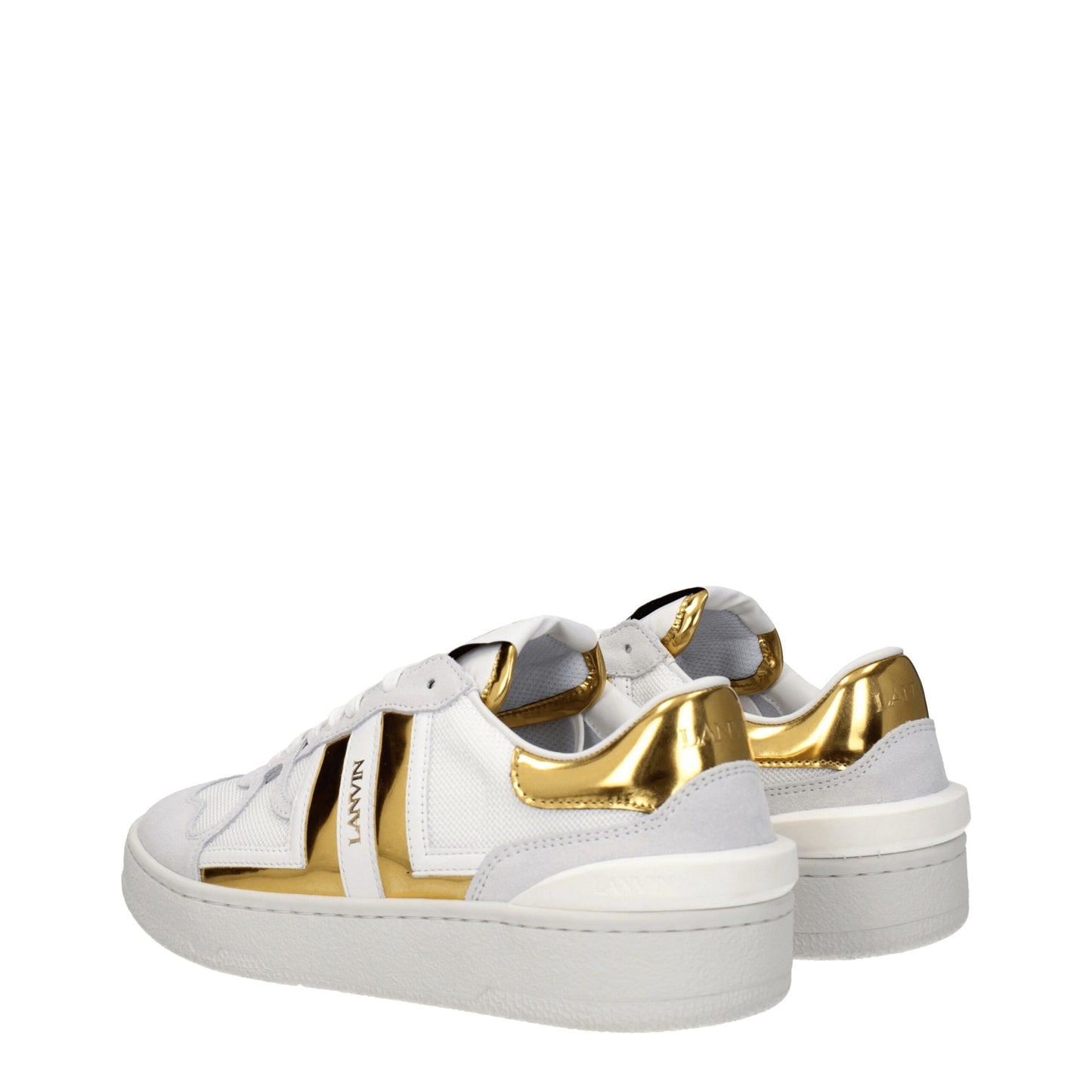 Lanvin – Niedrige Sneakers aus weißem Stoff