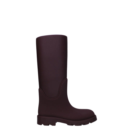 Burberry Rote Baumwoll-Gummistiefel