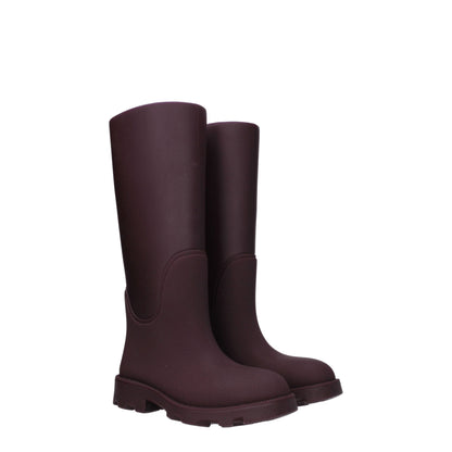 Burberry Rote Baumwoll-Gummistiefel