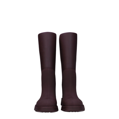 Burberry Rote Baumwoll-Gummistiefel