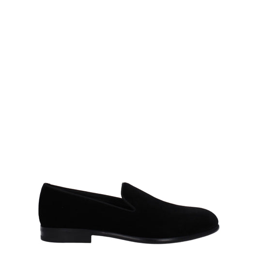 Dolce &amp; Gabbana – Slipper aus schwarzem Samt