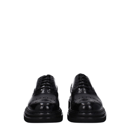 Dolce &amp; Gabbana – Oxfords und Derbys aus schwarzem Leder