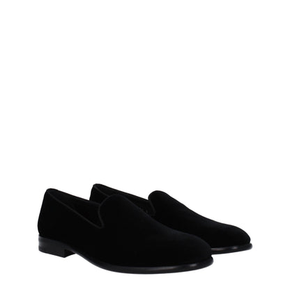 Dolce &amp; Gabbana – Slipper aus schwarzem Samt