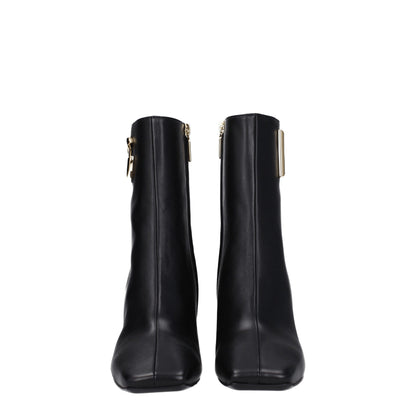Dolce &amp; Gabbana Schwarze Lederstiefeletten