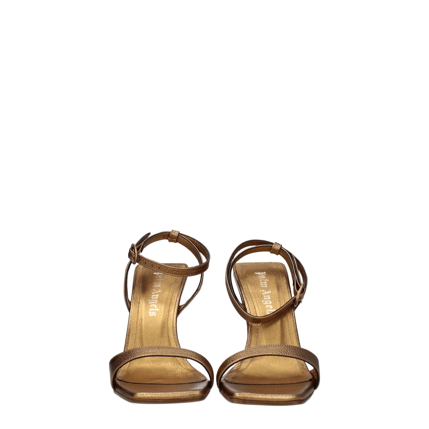 Palm Angels – Plateauschuhe aus goldenem Leder