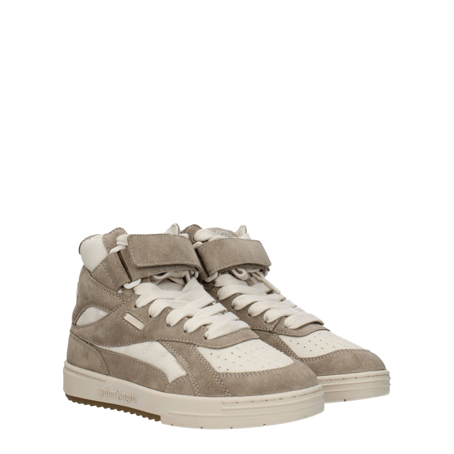 Palm Angels – Beigefarbene High-Top-Sneaker aus Leder