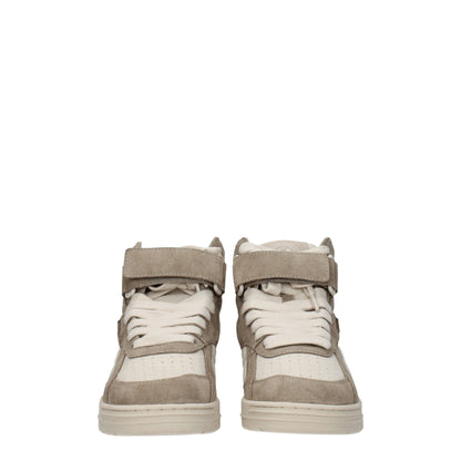 Palm Angels – Beigefarbene High-Top-Sneaker aus Leder