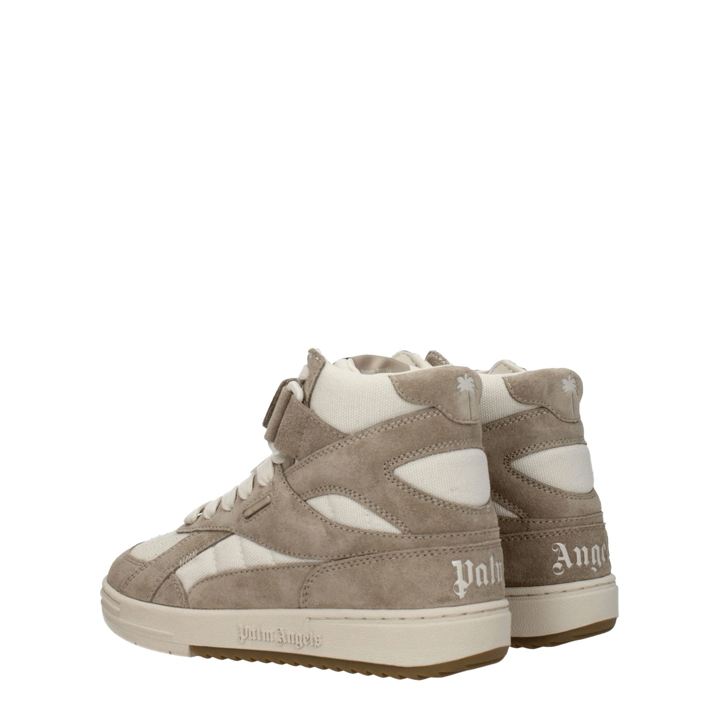Palm Angels – Beigefarbene High-Top-Sneaker aus Leder