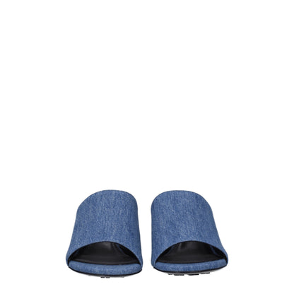 Givenchy – Blaue Plateauschuhe aus Stoff