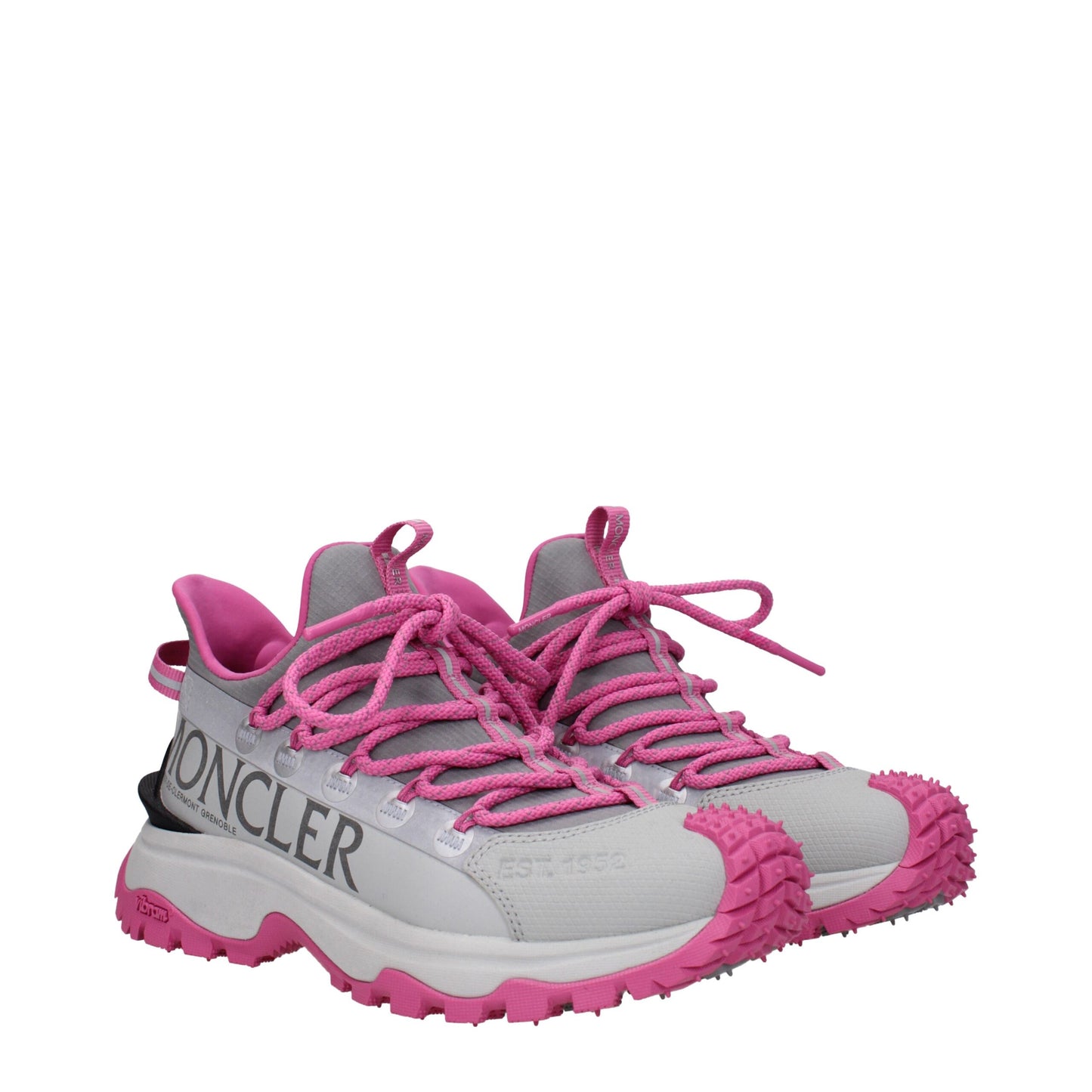 Sportliche Turnschuhe aus grauem Stoff von Moncler