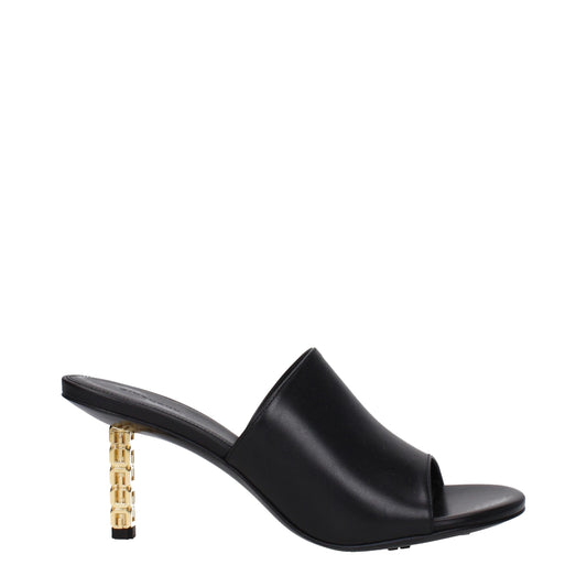 Givenchy – Schwarze Ledersandalen mit Stilettoabsatz