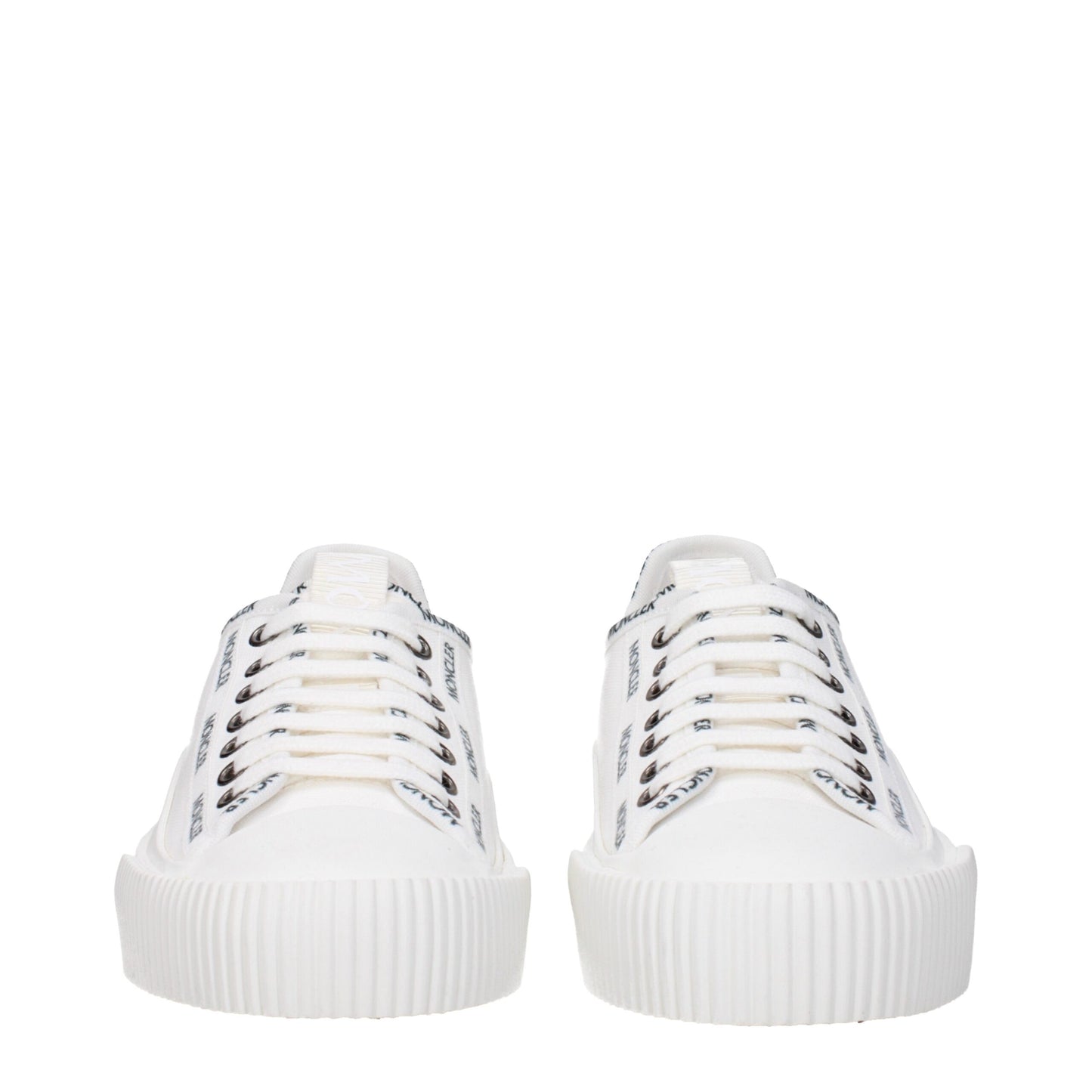 Moncler Weiße Stoff-Low-Tops