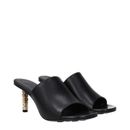 Givenchy – Schwarze Ledersandalen mit Stilettoabsatz