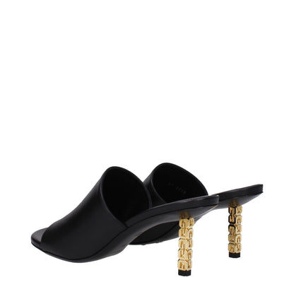 Givenchy – Schwarze Ledersandalen mit Stilettoabsatz