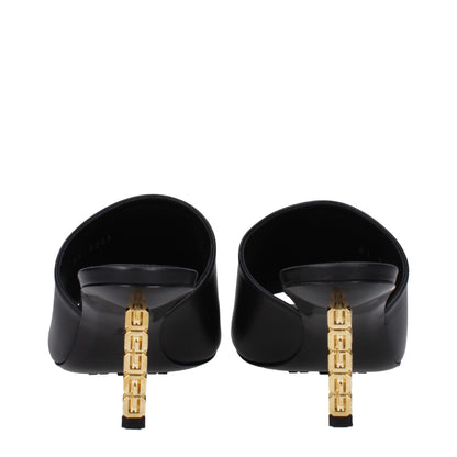 Givenchy – Schwarze Ledersandalen mit Stilettoabsatz