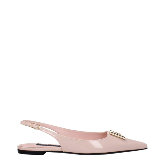Dolce &amp; Gabbana Rosa Lederballerinas
