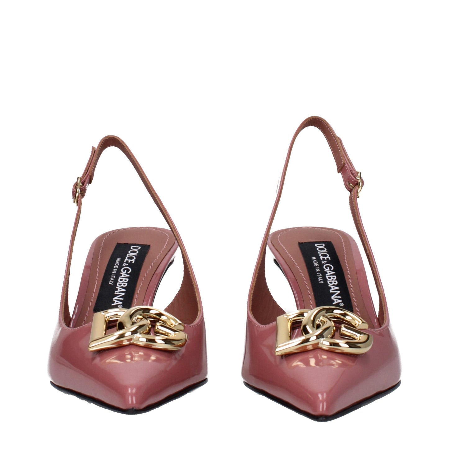 Dolce &amp; Gabbana – Pumps aus rosa Leder mit hohem Absatz