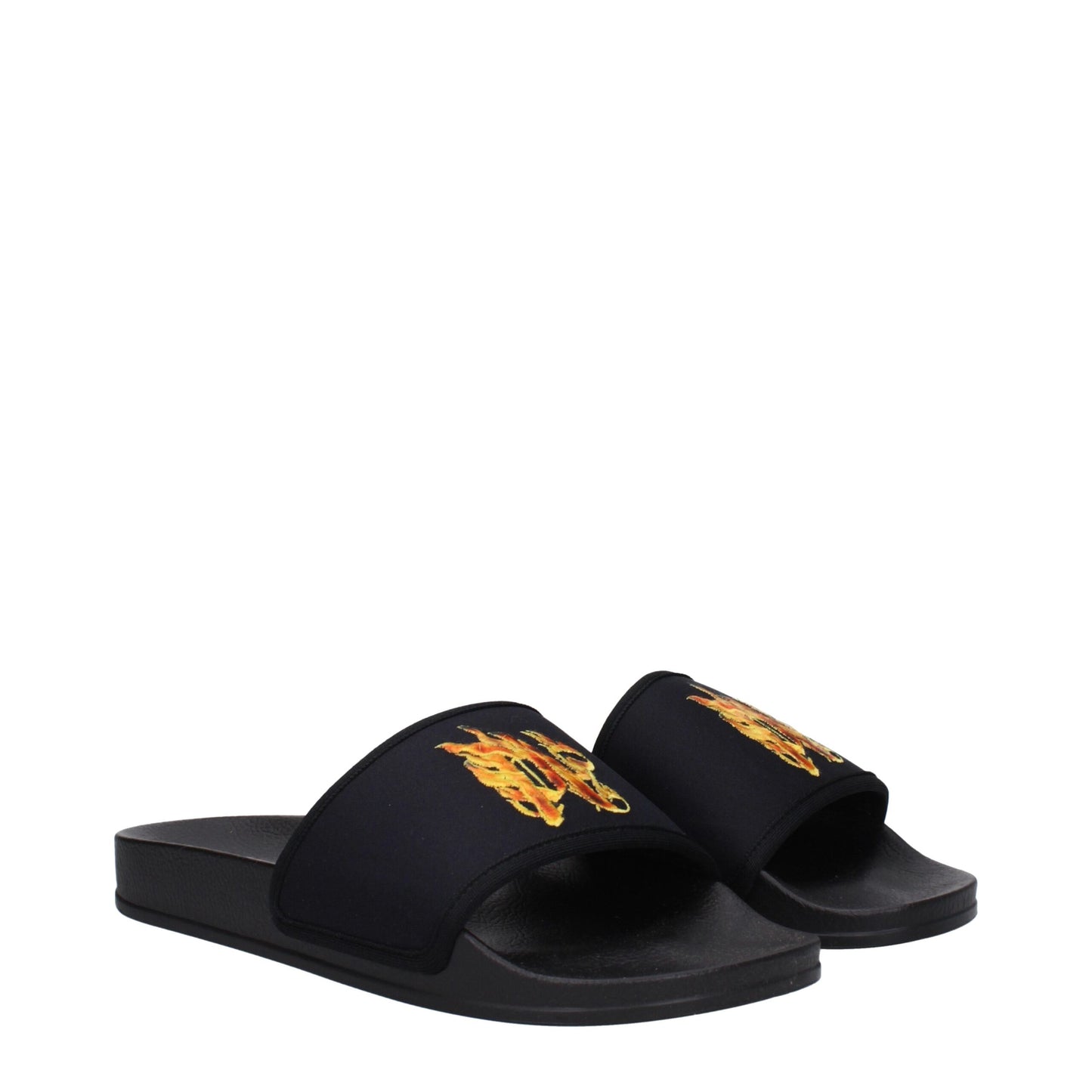 Palm Angels – Hausschuhe aus schwarzem Stoff