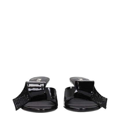 Prada Schwarze Ledersandalen