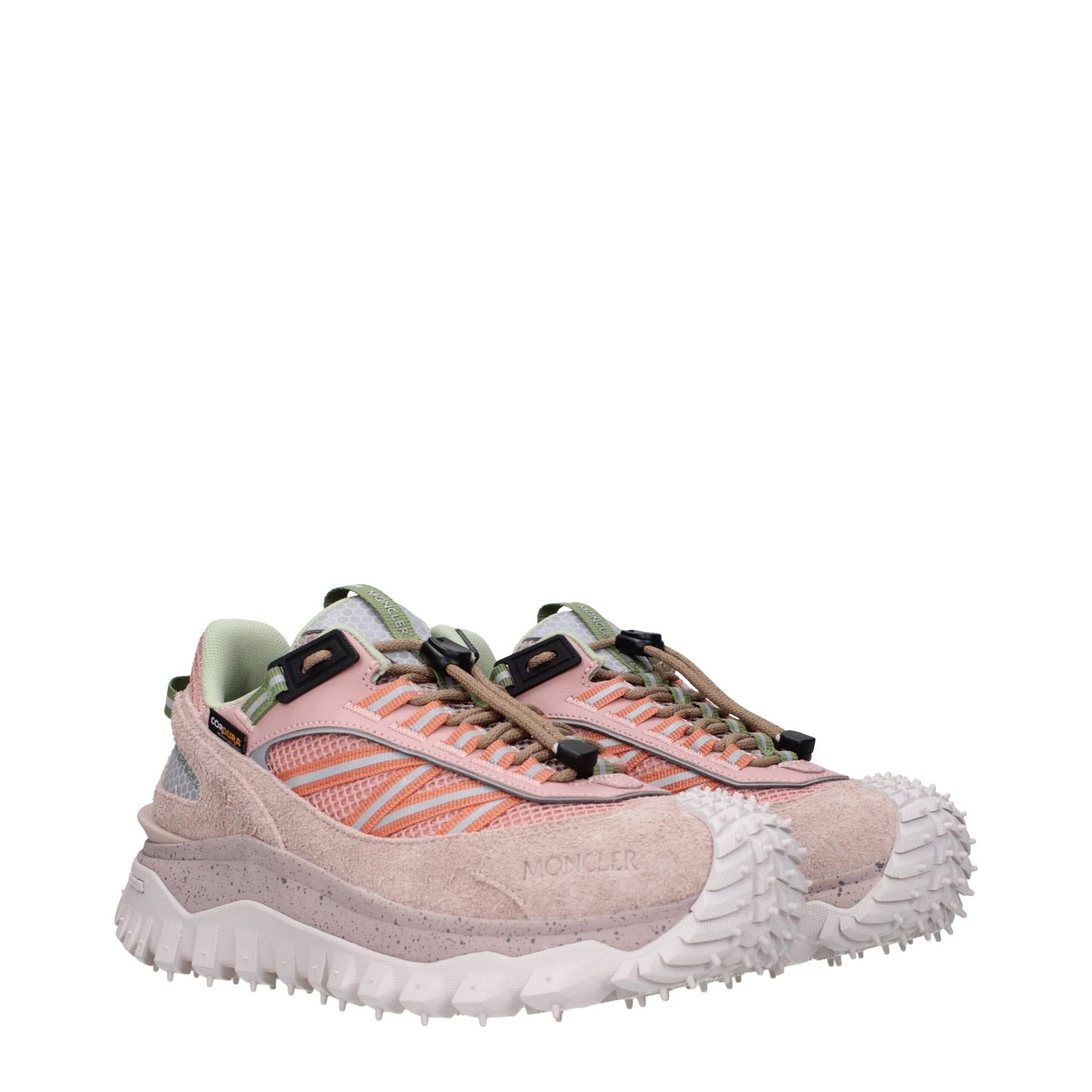 Moncler Rosa Leder Sportschuhe
