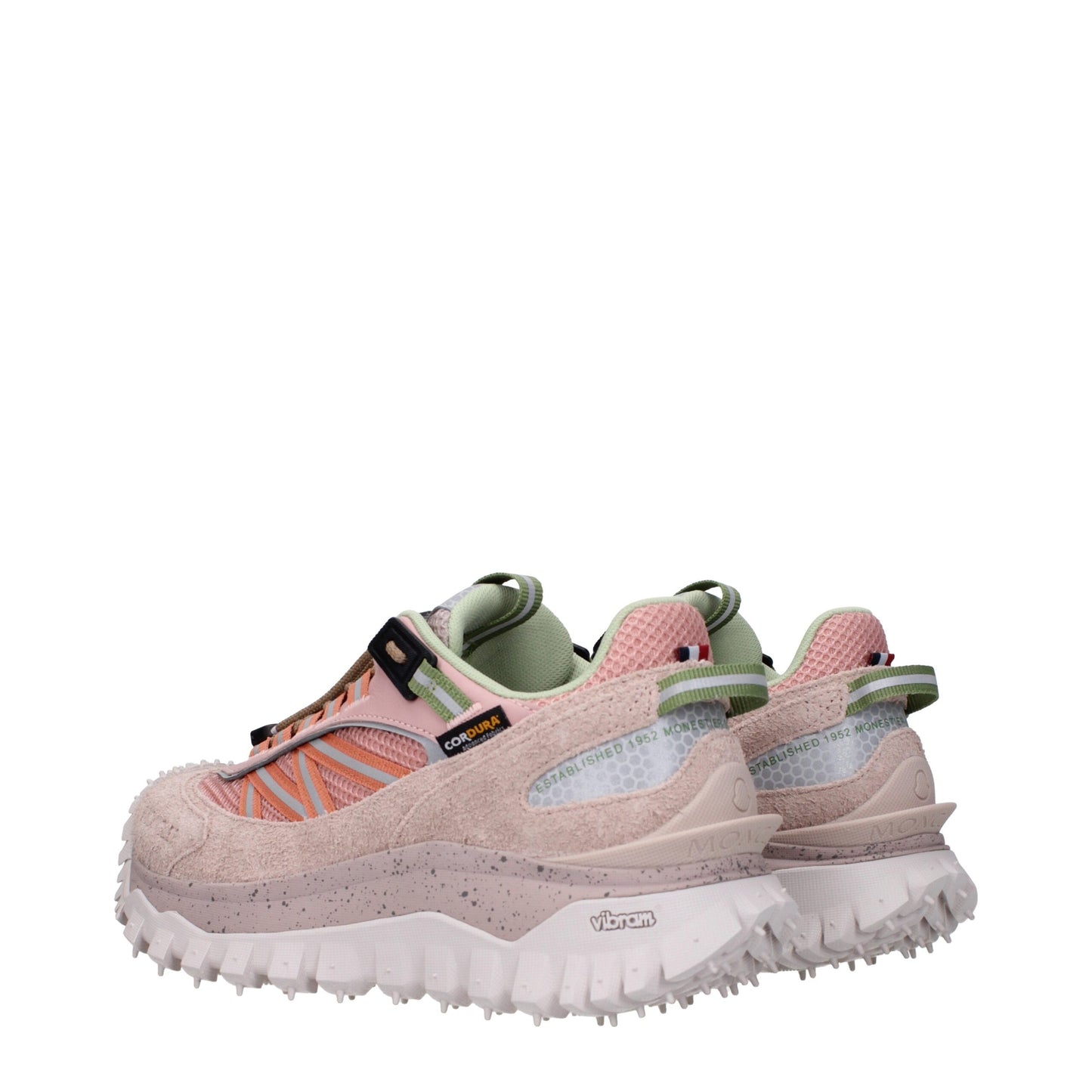 Moncler Rosa Leder Sportschuhe