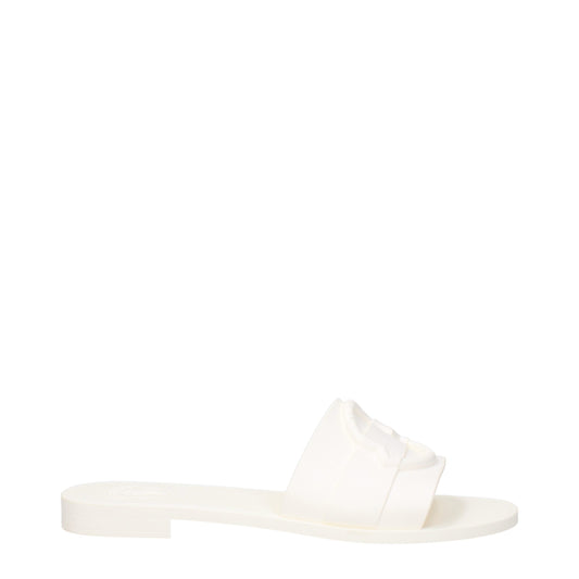 Moncler Weiße Baumwoll-Hausschuhe Sandalen