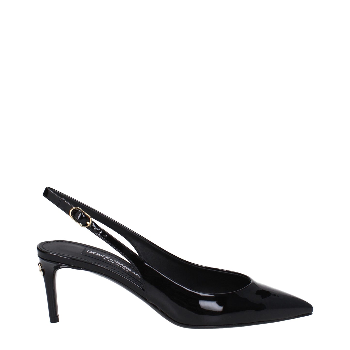 Dolce &amp; Gabbana – Pumps aus schwarzem Leder mit hohem Absatz