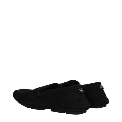 Dolce &amp; Gabbana – Slipper aus schwarzem Leder