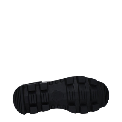Moncler Schwarze Lederstiefeletten