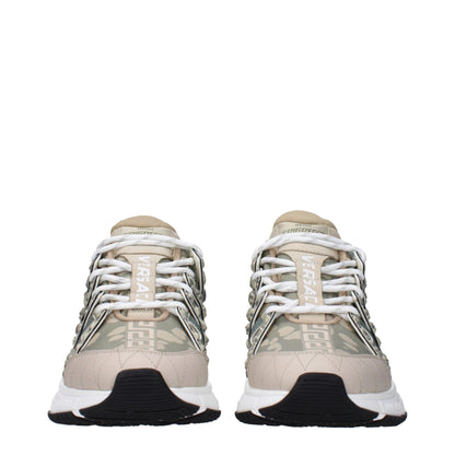 Versace Grüne Stoff-Low-Tops