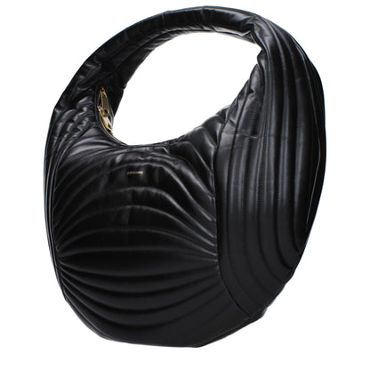 Salvatore Ferragamo Black Leather Handbags
