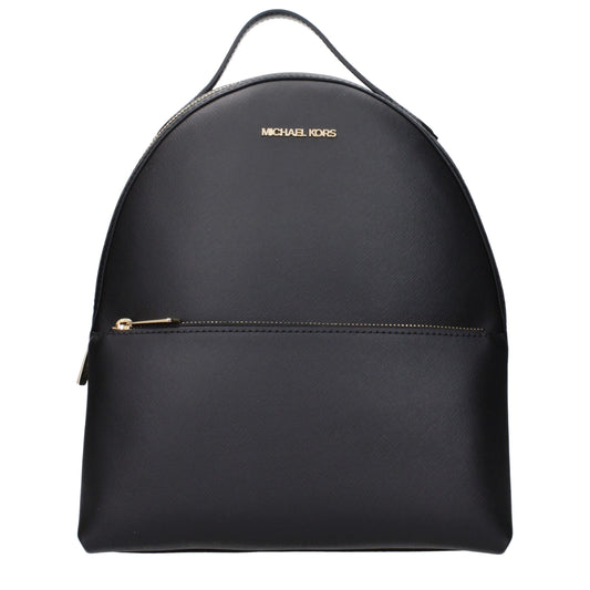 Michael Kors Schwarze Lederrucksäcke