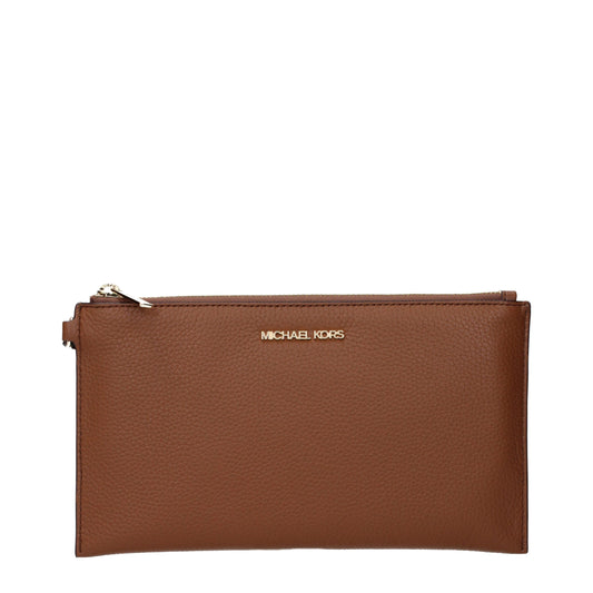 Michael Kors – Clutch aus braunem Leder