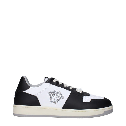 Versace Weiße niedrige Lederschuhe