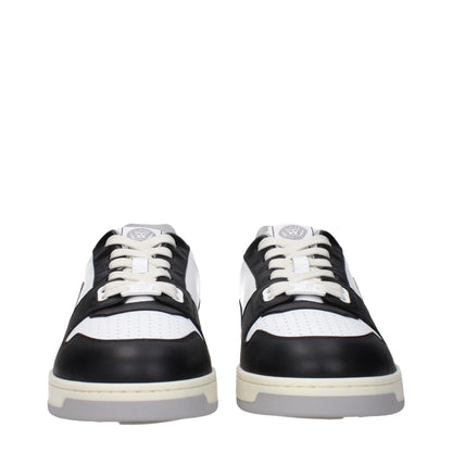 Versace Weiße niedrige Lederschuhe