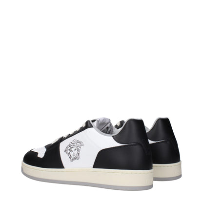 Versace Weiße niedrige Lederschuhe