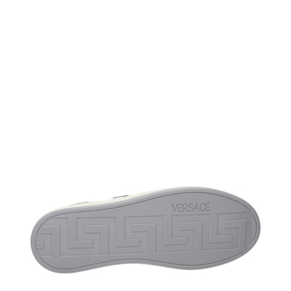 Versace Weiße niedrige Lederschuhe