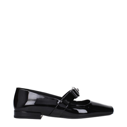 Versace – Schwarze Ballerinas aus Leder
