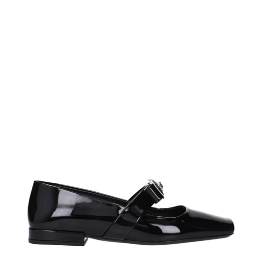 Versace – Schwarze Ballerinas aus Leder