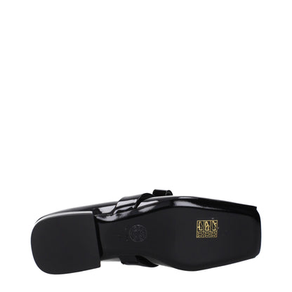 Versace – Schwarze Ballerinas aus Leder
