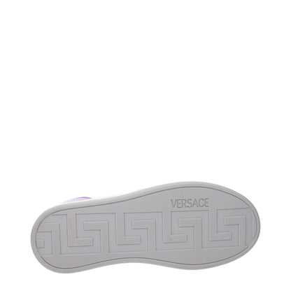 Versace White Leather Low Tops