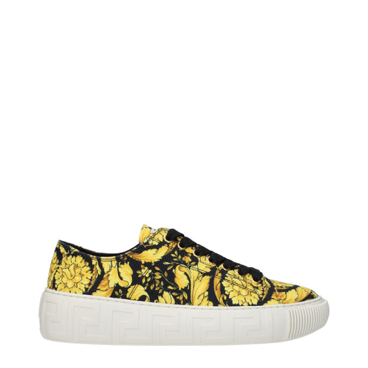 Versace – Goldene Stoff-Sneaker