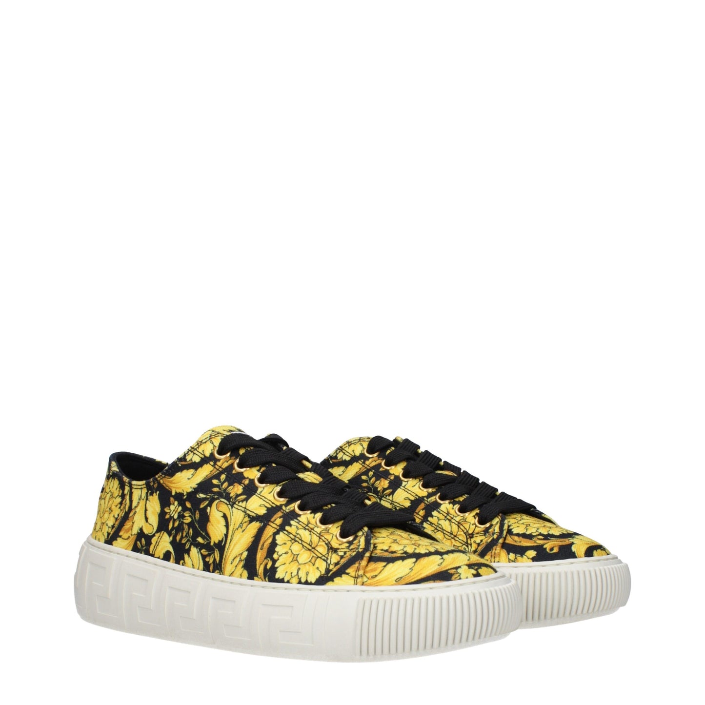 Versace – Goldene Stoff-Sneaker